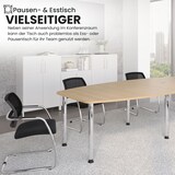 thumbnail of bümö Konferenztisch groß KT40 in Asteiche Säule in Silber