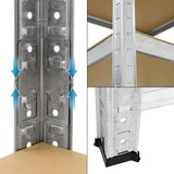 thumbnail of ECD Germany Werkstattregal Schwerlastregal Eckregal - 180x70x40 cm - verzinkt - belastbar bis 750kg - 5 MDF-Platten - Eck Lagerregal Steckregal