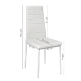 thumbnail of Pack Mesa de Comedor o Cocina Blanco + 6 Sillas en Polipiel/metal Blanco