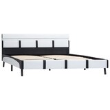 thumbnail of vidaXL Bettgestell mit LED Weiß Kunstleder 140x200 cm