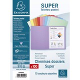 thumbnail of EXACOMPTA Paquet de 100 chemises SUPER 250 en carte 210 grammes coloris assortis