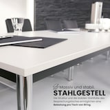 thumbnail of bümö Multifunktionstisch Buche, Tisch 80 x 80 cm, Tischfuß rund in schwarz - einfacher Tisch klein, Besprechungstisch System D-Serie, Konferenztisch,
