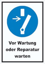 thumbnail of Vor Wartung oder Reparatur freischalten Schild A5 (148x210mm)