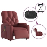 thumbnail of vidaXL Massagesessel Elektrisch Weinrot Kunstleder