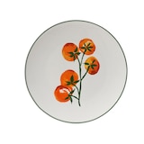 thumbnail of Frühstücksteller Porzellan 20,2x2,3cm Tomaten Motiv - Essensteller Mittagsteller Speiseteller Frühstücksteller Snackteller Geschirr Weiß Rot Grün