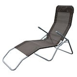 thumbnail of 2er Set Siestaliege Kippliege Sonnenliege Strandliege Gartenliege klappbar braun