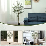 thumbnail of HOMCOM olivo artificial 150 cm planta artificial decorativa grande árbol artificial de interior con 32 aceitunas decoración para hogar oficina verde