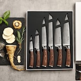 thumbnail of Wakoli Edib 6er Damastmesserset I 8 - 20 cm Klinge I mit Messerblock