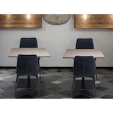 thumbnail of METRO PROFESSIONAL Mesa de restaurante Garrido, madera de fresno/acero, 80 x 80 cm, marrón claro/negro