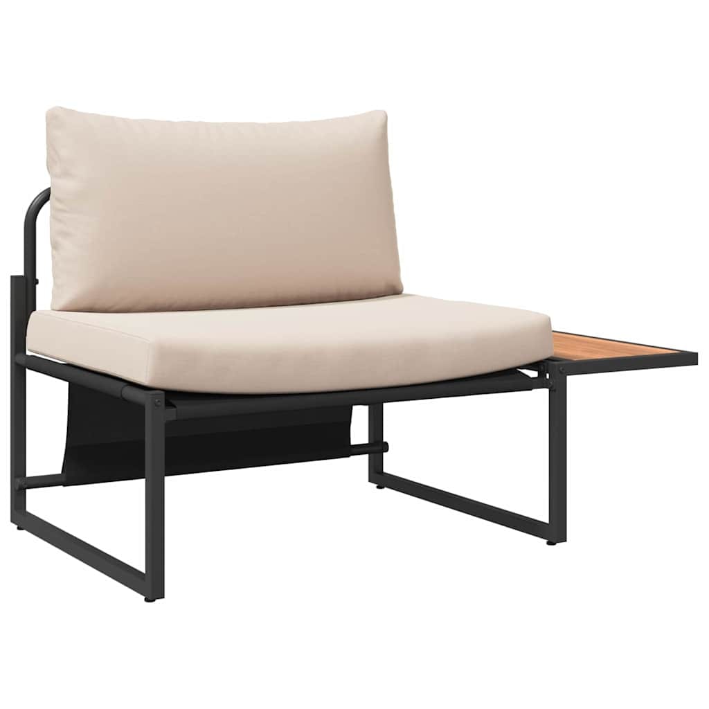 vidaXL Garten Essgruppe 2 pcs Taupe Stahl