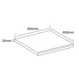 thumbnail of VCM Küchenmöbel Küchenarbeitsplatte Fasola Honig-Eiche H. 3 x B. 80 x T. 60 cm