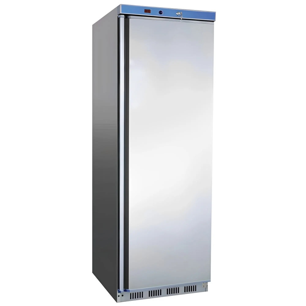 Arca congeladora vertical 460 litros INOX para restauração. Congelador vertical em aço inoxidável para cozinha de bar e restaurante.
