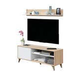 thumbnail of Dmora Mobile porta TV Mesa, Credenza per televisione da soggiorno con 1 anta, Supporto TV da salotto, Madia di design, 135x40h50 cm, Rovere