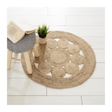 thumbnail of Tapis en Jute motif ajouré D 80 cm