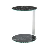 thumbnail of Kayoom Beistelltisch Quentin 525 Silber / Schwarz, 40cm (L/T) x 40cm (B) x 53cm (H)