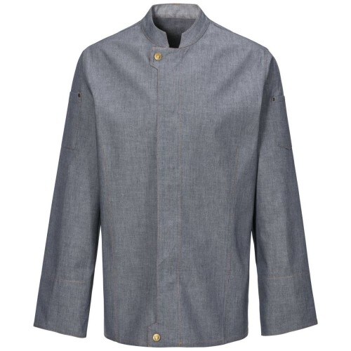 228 - Kochjacke Modern, Langarm, Denim, Fb. navy : navy 100% Baumwolle 269 g/m² L