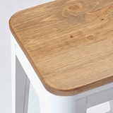 thumbnail of Set van 4 witte stalen barkrukken - Oviala