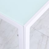 thumbnail of Mesa de Comedor de Cristal Mesa Rectangular para 4-6 Personas con Patas de Metal Multifuncional para Cocina Salón 120x60x75 cm
