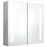 thumbnail of Helloshop26 - Badezimmerschrank mit LED-Spiegel 62 x 14 x 60 cm graues MDF 02_0006606