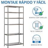 thumbnail of SimonRack Scaffali Metallo Garage 2000x900x300 mm, 6 Ripiani in Acciaio, Portata, 75 kg per Ripiano, Zincato – Advantage