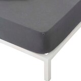thumbnail of Lençol justo 135 tecido elástico jersey de algodão extra macio fabricado na Espanha Elba Dark Grey/Gris Oscuro Naturals