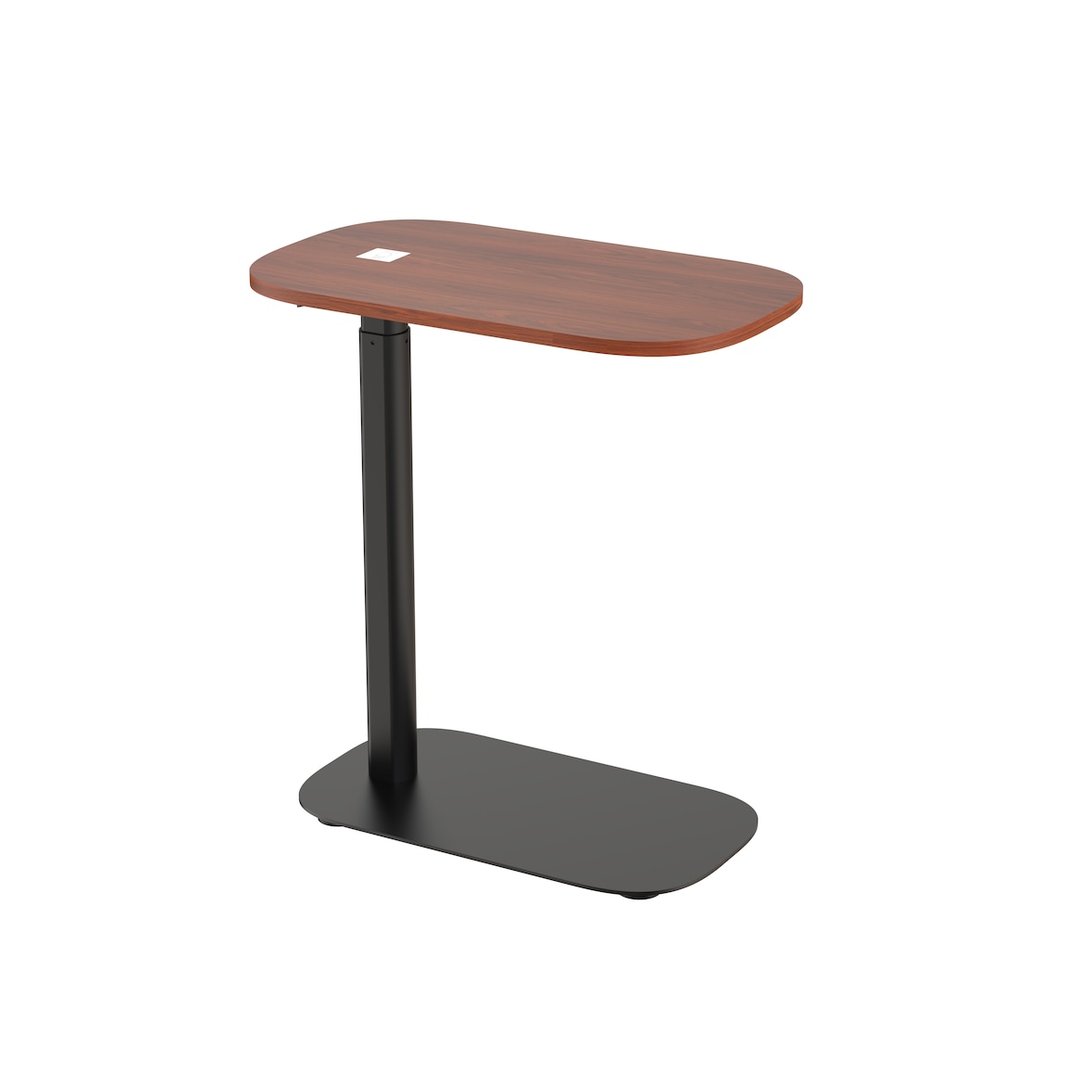 Bureau PHT02, 600 x 350 mm, handmatig in hoogte verstelbaar, verrijdbaar, bruin/zwart