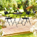 thumbnail of Relaxdays Klappstuhl, 2er Set Gartenstuhl für Terrasse & Balkon, Balkonstuhl bis 150 kg, wetterfest, klappbar, schwarz
