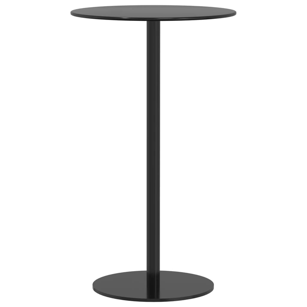 vidaXL Gartentisch Rund Schwarz Ø60x105 cm Stahl