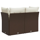 thumbnail of vidaXL  Gartensofa mit Kissen 2-Sitzer Braun Poly Rattan