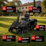 thumbnail of Tractor cortacésped de gasolina 7CV 224Cm3 4 velocidades + 1 mulching descarga lateral Lamborghini