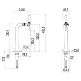 thumbnail of Schanksäule Chrom 1-leitig, elegant, `Topp-Qualität!` (Paketpreis)