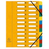 thumbnail of Exacompta - Réf. 5324E - Carton de 4 trieurs HARMONIKA - avec élastiques et fenêtres découpées   - 24 compartiments - A4  - couleurs assorties