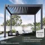 thumbnail of Weide Deluxe & Classic | Pergola Aluminium freistehend | 6 x 6 M | Lamellendach anthrazit + Verbindungskit 3 Meterㅤ