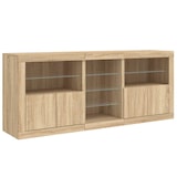 thumbnail of vidaXL Sideboard mit LED-Leuchten Sonoma-Eiche 181,5x37x67 cm