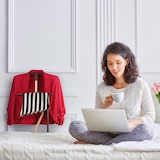 thumbnail of Relaxdays Herrendiener, Jackett & Hose, HxBxT: 107x48x20 cm, Metall & Holzoptik, Stiller Diener Schlafzimmer, grau/natur