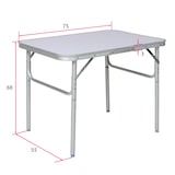 thumbnail of Camping Klapptisch aus Aluminium 75x55x68cm - grau