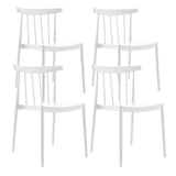 thumbnail of Lot de 4 chaises de terrasse blanc en plastique