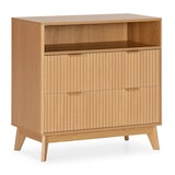 thumbnail of Commode Oporto 2 tiroirs 1 étagère effet Chêne