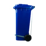 thumbnail of Contenedor para desperdicios con tapa y ruedas. Azul 240l. Con pedal