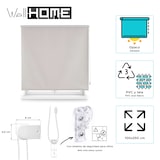 thumbnail of WellHome - Ondoorzichtig polyester rolgordijn 100 x 250 cm (Breedte x Hoogte) Grijs