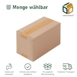 thumbnail of 500 x Faltkarton (240 x 130 x 130 mm) stabil 1-wellig Versandkarton Päckchen DHL Hermes Schachtel Box Paket braun BB-Verpackungen