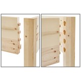 thumbnail of Metallfreies Doppelbett Holzbett Zirbe massiv 140x200 mit wählbarem Zubehör V-60.95-14 Rollrost inkl.