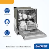 thumbnail of Exquisit Geschirrspüler EGSP6012-EB-030E inox | Spülmaschine 60 cm | ECO-Modus | Maßgedecke: 12 | Startzeitvorwahl | Einbaugerät