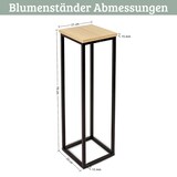 thumbnail of DELUKE® Blumenständer Holz LURI - 70cm hoch, MDF, Metallgestell | Dekoständer für Blumen Pflanzenregal Pflanzenständer