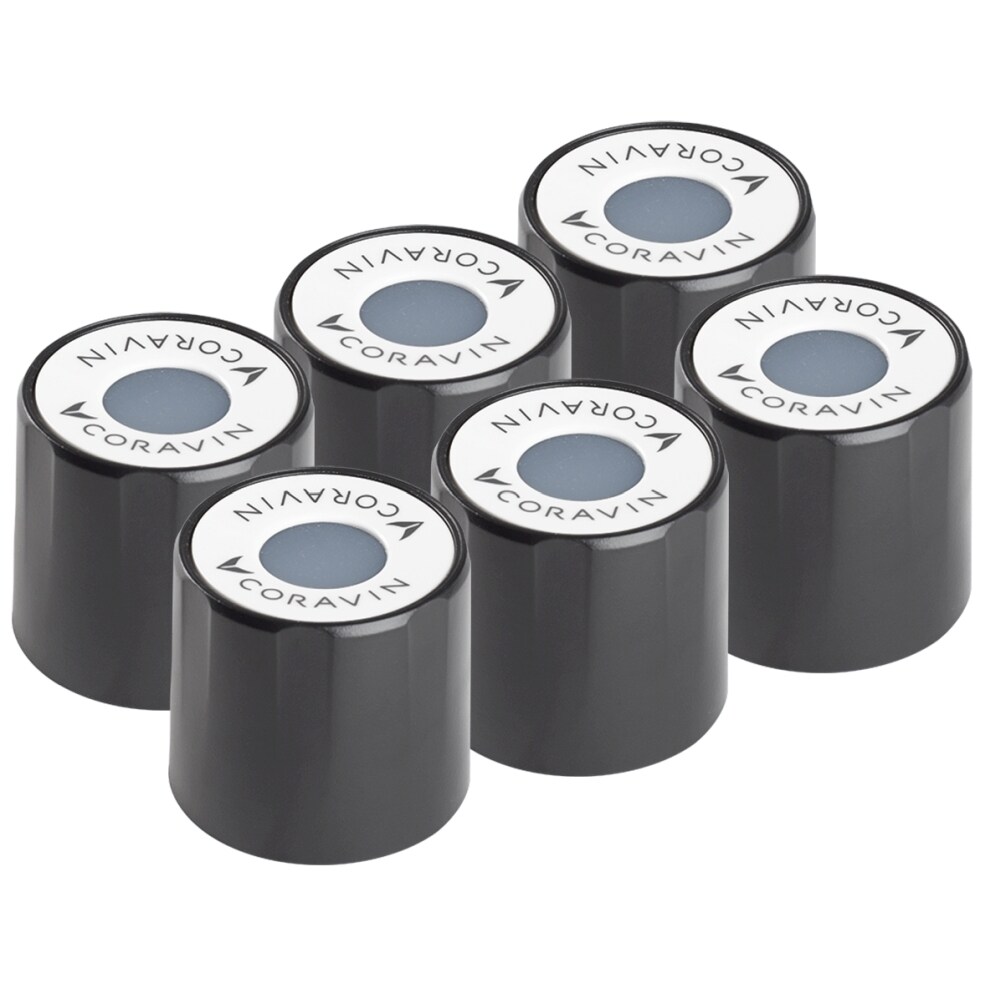 Coravin Schroefdoppen standaard 6 stuks - Zwart