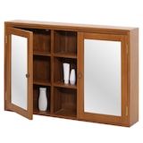 thumbnail of Teak spiegelkast HWC-M85, badkamerspiegelkast, hoogwaardige B-kwaliteit teak (kernhout, 20-30 jaar), 70x100x20cm