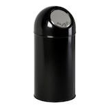 thumbnail of Afvalbak met pushdeksel en binnenemmer 40 ltr - zwart