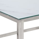 thumbnail of vidaXL Couchtisch Silbern Edelstahl und Hartglas