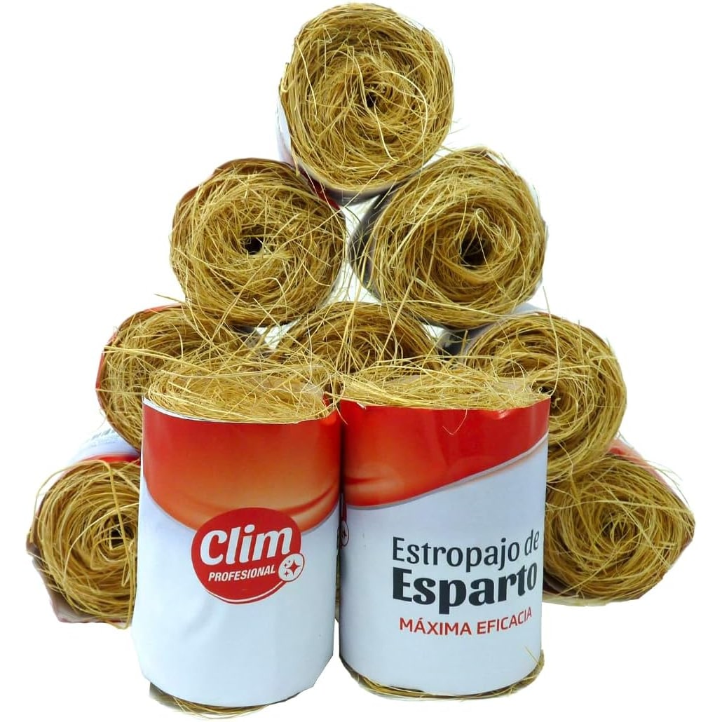 Estropajo natural de esparto. Pack 12 uds