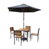 thumbnail of Bolero Stahl- Und Akazienholzstühle Ohne Armlehnen (4 Stück)